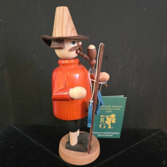 Richard Glasser German Incense Burner Fisherman Handmade in Germany Wooden - Picture 4 of 9